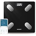 NUTRI FIT Smart Scale for Body Weight Body Composition Monitor, Bathroom Digital Weighing Scale with BMI, Body Fat, Muscle Mass, Accurate Bluetooth Home User Health Equipment Sync Apps