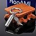 HooAMI Silver Angel Wing Cylinder Cremation Urn Keychain Keepsake Memorial Ashes Stainless Steel Heart Keyring