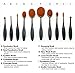 VIVII 10-Piece Professional Oval Toothbrush Makeup Brush Set with Box