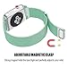 DELELE Compatible for Apple Watch Band 38mm 42mm 40mm 44mm, Milanese Loop Magnetic Metal Replacement Strap with Magnet Lock for Apple iWatch Series 4/3 / 2/1 Women Men (Mint Green, 38mm/40mm)
