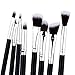 Makeup Eye Brush Set - Eyeshadow Eyeliner Blending Crease Kit - 8 Essential Makeup Brushes - Pencil, Shader, Tapered, Definer -Make You Look Flawless (Silver)