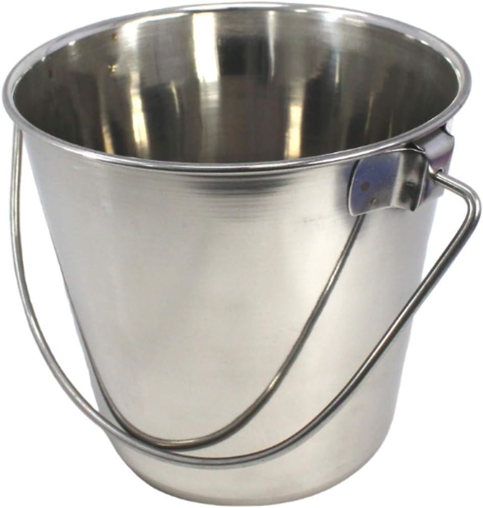 Bonka Bird Toys 800099 Stainless Steel 1 Quart Food Water Bucket Pail