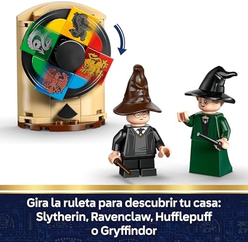 Harry Potter Castelo de Hogwarts: Cerimónia do Chapéu Seletor - Brinquedo com Patrono, Minifiguras de Hermione e Draco Malfoy com Varinhas - Presente para Raparigas e Rapazes 7+ Anos - 76460