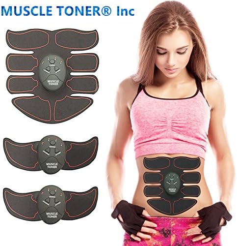 MUSCLE TONER ABS STIMULATOR Portable Muscle Trainer with Rhythm &amp; Soft impulse - 6 Modes &amp; 10 levels with Simple Operation - Ultimate abs stimulator for Men Women (2018 New version-2)