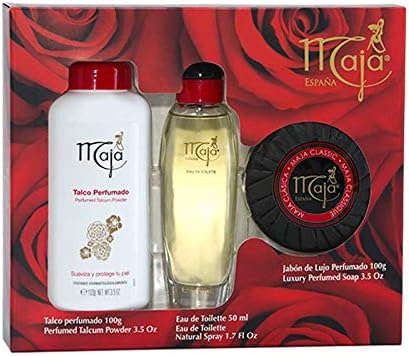 Maja España Eau de Toilette 50 ml Spray + Talco Perfumado 100 G + Jabón Perfumado 100 G