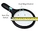 BEST Large (5.5 INCH) Magnifier Set with Magnifying Glass with 12 LED Lights, Credit Card Size Magnifier and Storage Bag- Best Handheld Portable Magnification 1.8x, 5x