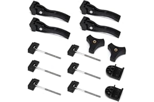 PQY Truck Tonneau Cover Replacement Installation Accessory for Hard Tri-fold Tonneau Cover Include Rear Clamp Front Clamp T-Bolts