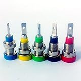 CESS Mini 2mm Banana Female Jack Socket Panel/Chassis Mount - 5 Colors Banana Socket (jcx) (10 Pack)