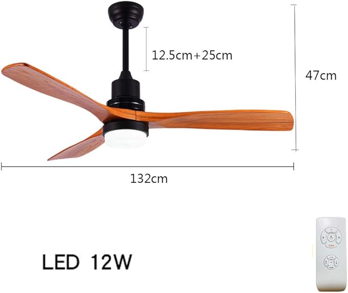 Living Room 52 Inch Ceiling Fan Led With Integrated Light Kit And