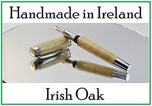 Fountain pen handmade gift for Dad Husband Grandpa Retirement Graduation Brother Son Sister Mom Grandma made with Irish Oak from the Phoenix Park Dublin, a special gift from Ireland