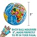 Squeezable Stress Ball 12 Pack - Tension Relief Activity Balls Set of 12 - Pressure Relieving Health Balls - Therapeutic Relaxing Squeeze Ball Pack of 12 Globe Pattern Balls