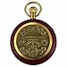 Roman Copper Wood Ring Hollow Mechanical Pocket Watch Fob Steampunk Open Face Design for Men Women