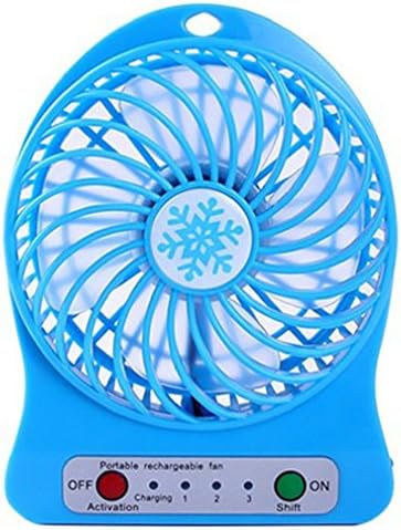 LOUSHI Portable Rechargeable LED Fan air Cooler Mini Operated Desk USB 18650 Battery BU