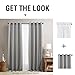 jinchan Linen Fabric Moderate Blackout Curtain Panels for Bedroom Room Darkening Drapes for Living Room Window Treatment Set (2 Panels, 84-Inch, Soft Gray)