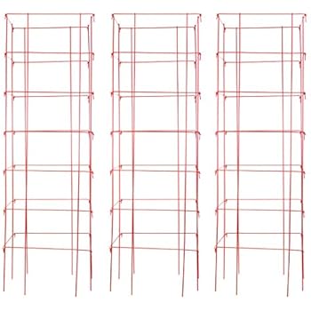 Burpee Extra Large Heavy Gauge Red Tomato Cage | 3 Cages | 18