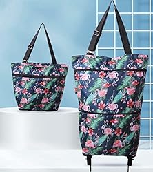 Upgrade Shopping Bag with Wheels Portable Trolley