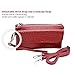 befen Leather Wristlet Wallet Clutch Women Smartphone CrossBody Wallet with Card Slots/Shoulder Strap/Wrist Strap - Jester Red