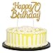 PALASASA Single Sided Glitter Happy Birthday Cake Toppers Decorations Tool Party Supplies (70th Gold)