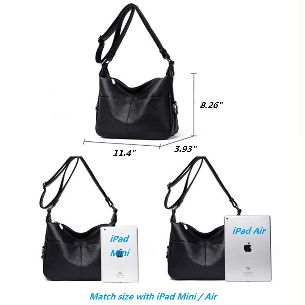 JCTHBAG Womens Leather Crossbody Purses, Zip Travel Purses Over the Shoulder Smartphone Bags Handbags (Lichee Texture Wine)