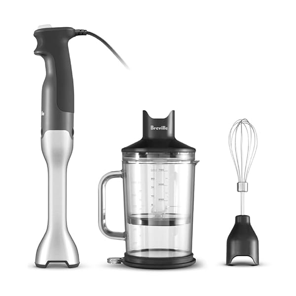 BREVILLE BSB510XL CONTROL GRIP IMMERSION BLENDER, BRUSHED STAINLESS STEEL