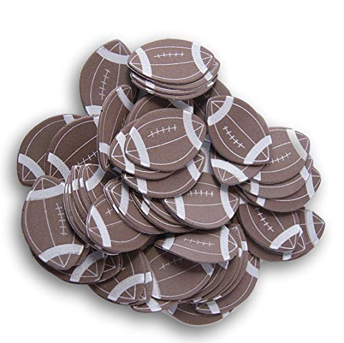 Self Adhesive Foam Miniature Sports Craft Shapes - Football - 60 Pc