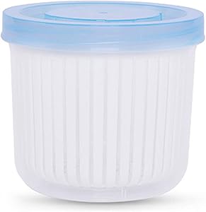 1/3 PCS 2-Layer Drain Basket with Lid & Split Joint Mini Portable Refrigerator Storage Box Food Organizer for Ginger Garlic Onion Storage