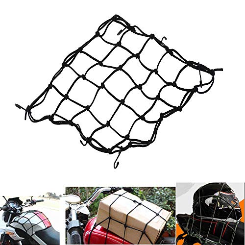Bike Net Bicycle Bungee-Cord Motorcycle Luggage Net with 6 Hooks 16″ x 16″