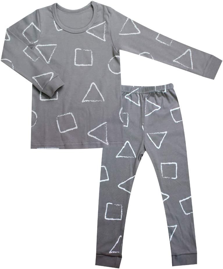 OllCHAENGi Little Boys Girls Kids Cotton Pajama Sleepwear Set Long Sleeve 3T-12Y