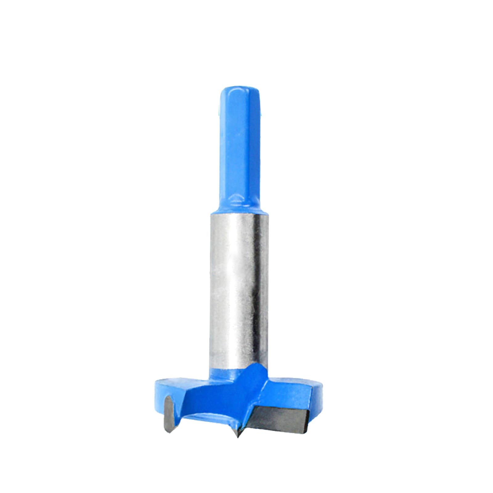 45mm Forstner Bit, Hex Shank Woodworking Hole Saw, Blue Flat Wing Hinge Counterbore Boring Drilling Bits Wood Cutter Auger Opener Tools
