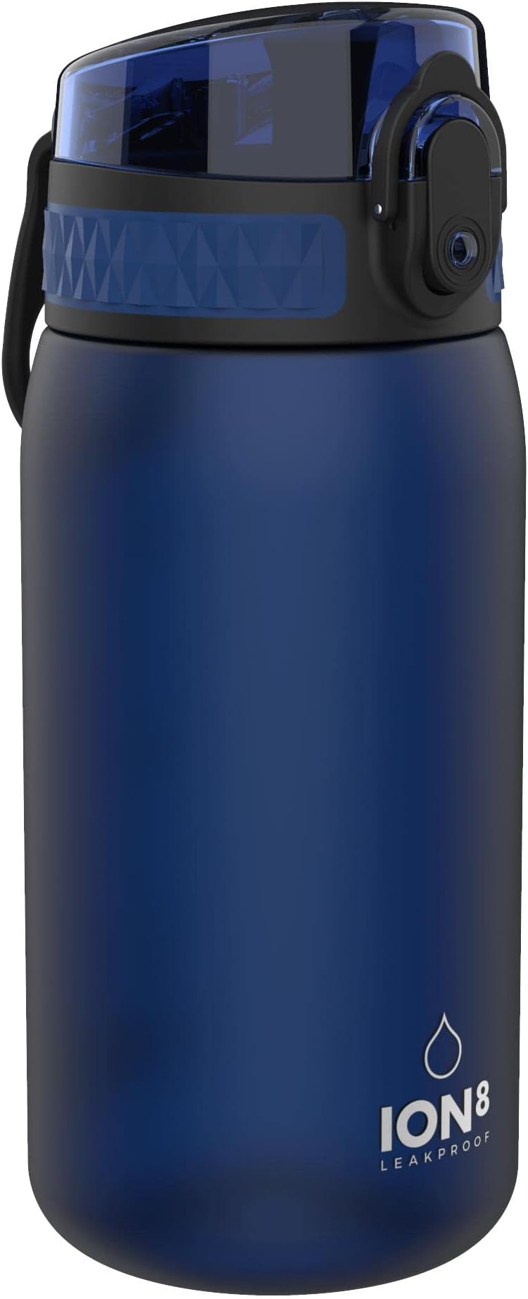 Ion8 Kids Water Bottle 350 ml Navy Blue Leak Proof Easy Open Dishwasher Safe