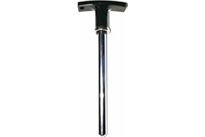 SB DISTRIBUTION LTD SBDs Steel Pin, Tensile - 3/8" Dia Shaft 3-1/4" Locking Space - w/ Deluxe Aluminum T Knob | Commercial Weight Stack Pin with Small Ring Mag-net| Quick Release Detent Hitch Pin.