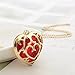 VNFNMI Cosplay The Legend of Zelda Skyward Sword Red Cubic Zirconia Heart Pierced Necklace Anime Costume