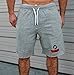 Men's Fleece Jogging and Bodybuilding Gym Workout Sweat Shorts Grey