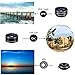 Flykul HD Phone Camera Lens Kit, Universal 5 In 1 Camera Phone Lens Phone Lens Kit - Fisheye Lens, 2 in 1 Macro Lens & Wide Angle, CPL Lens, Telephoto Lens, Universal Clip Lens Kit for Smart Phone