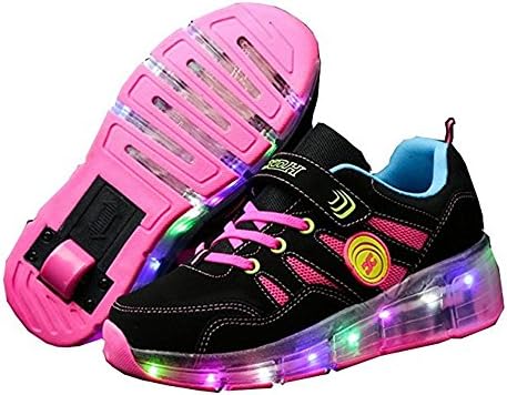 LYLIFE LED Flashing Single Wheel Skating Shoes Girl's Roller Flashing Shoes
