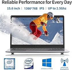 SGIN Laptop 15.6 Inch, 4GB DDR4 128GB SSD Windows