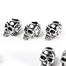 Large Metal Skull Spacer Beads 3 Pack | 12mm (4.5mm Hole) Fits Paracord Lanyards Crafts & Accessory Cord Projects | DIY Jewelry Necklace, Bracelets, Earrings & Knife Lanyards| ZaneGear Brand