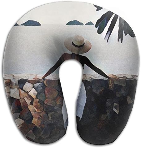 Memory Foam Neck Pillow Sexy Woman Comfy Soft U-Shape Cervical Pillow Head Support For Travel Office Sleeping