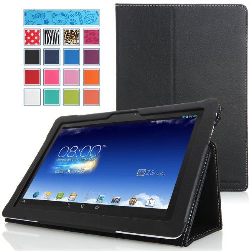 MoKo ASUS MeMO Pad FHD 10 ME302C Case - Slim Folding Cover Case for ASUS MeMO Pad FHD 10-Inch ME302 ME302C Tablet, BLACK (with Smart Cover Auto Wake / Sleep Feature)
