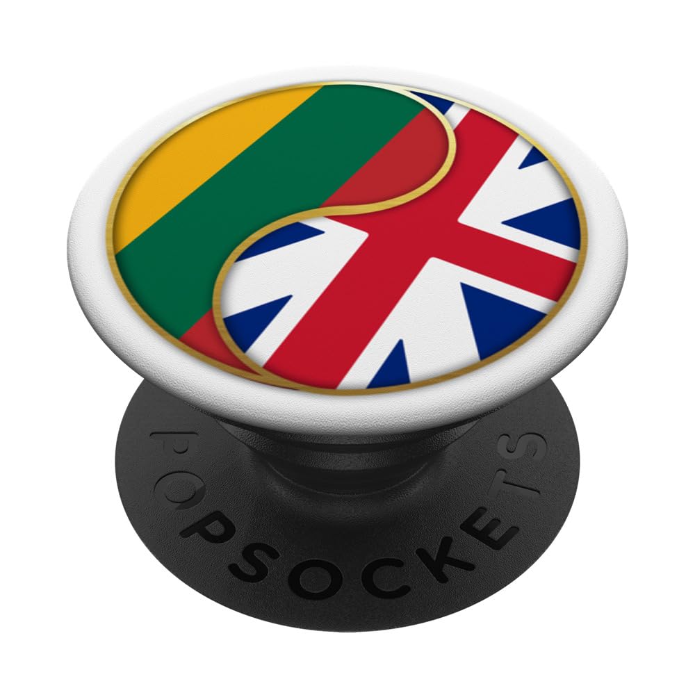 Lithuanian British Flag England Lithuania British Lithuanian PopSockets Swappable PopGrip