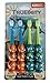 Trueocity Kids Toothbrush 4 Pack - Soft Contoured Bristles - Child Sized Brush Heads (3-10 Year Old) - Suction Cup for Fun & Easy Storage - Girl & Boy Set (Blue & Orange)