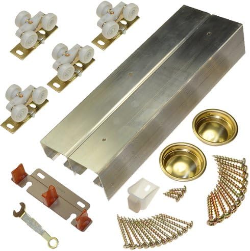 Johnson Hardware 134F Sliding Bypass Door Hardware (96" 2 Door System)