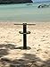 Beach Umbrella Sand Anchor, Metal Beach Umbrella Holder-Stands-Sand Grass Auger with Beach Bag-Heavy Duty Black