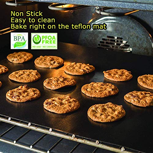 Oven Liners for Bottom of Electric Gas Oven Reusable 4 Pack Large
