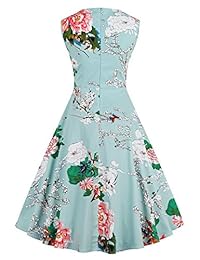 VOGVOG Vestido retro de cóctel, clásico, década de 1950, estilo swing con manga japonesa para mujer