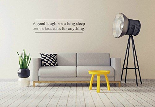 Braverquotes Vinyl Art Mural Wall Quote Saying Stickers Decals Home Decor Laughter and Sleep are Best Cures