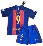 2016-2017 Luis Suarez #9 FC Barcelona Home Jersey & Shorts for Kids/Youth
