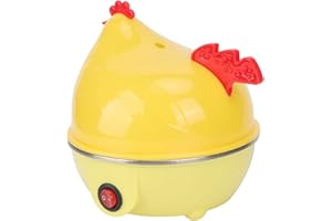 Electric Egg Cooker 7 Egg Capacity Rapid Egg Maker with Auto Shut Off, Chicken Shape Mini Breakfast Machine for Home Kitchen