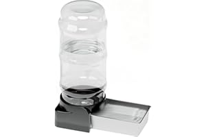 PAKEWAY 2.3 Gallon / 8.6L Automatic Gravity Dog Water Bowl Dispenser, Stainless Steel Large Capacity Pet Waterer with 3 Filters for Medium & Large Dogs and Cats