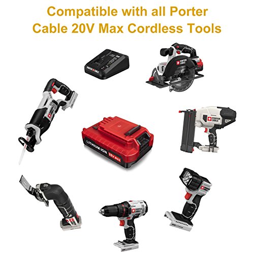 FLAGPOWER 20V MAX 2.0AH Lithium Battery For Porter Cable PCC685L PCC682L PCC680L Cordless Power Tools